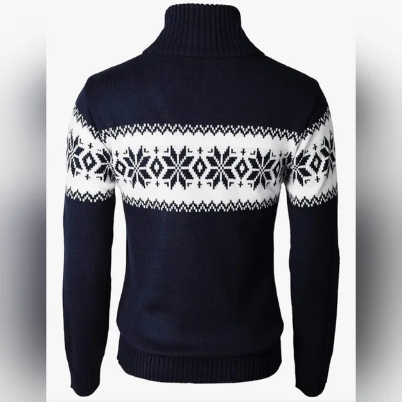 H2H Men’s Slim Fit Casual Christmas Sweater - Picture 3 of 8